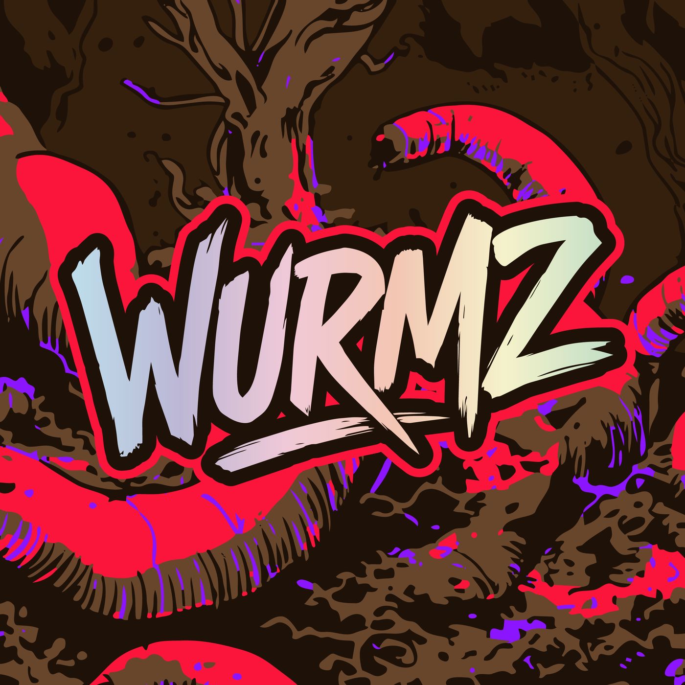 WURMZ logo over living soil and roots